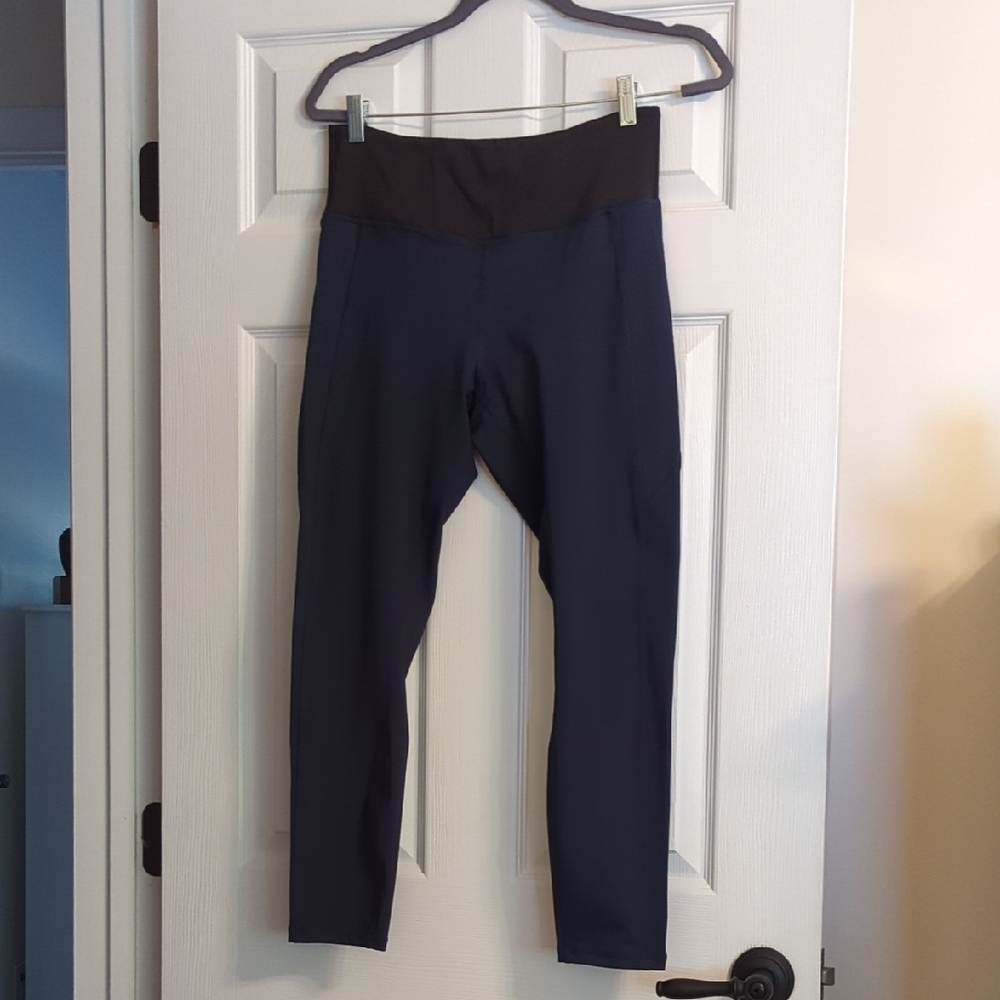 Women's Navy And Black Leggings